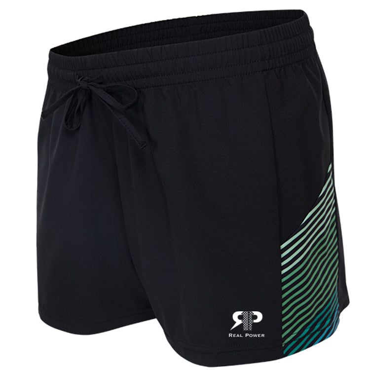 Olivia Active Running Shorts - Black/Green